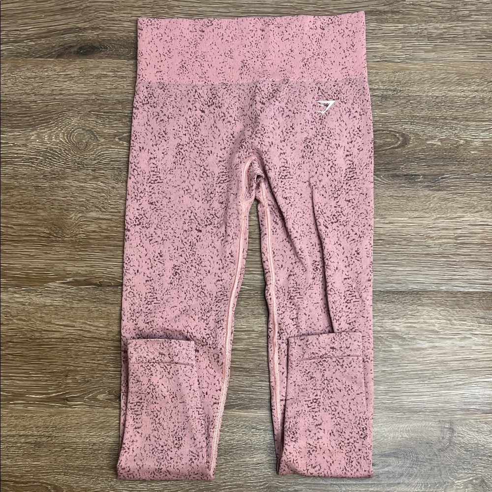 Gymshark Pink Speckled High Waisted Leggings Seamless Sculpt Activewear